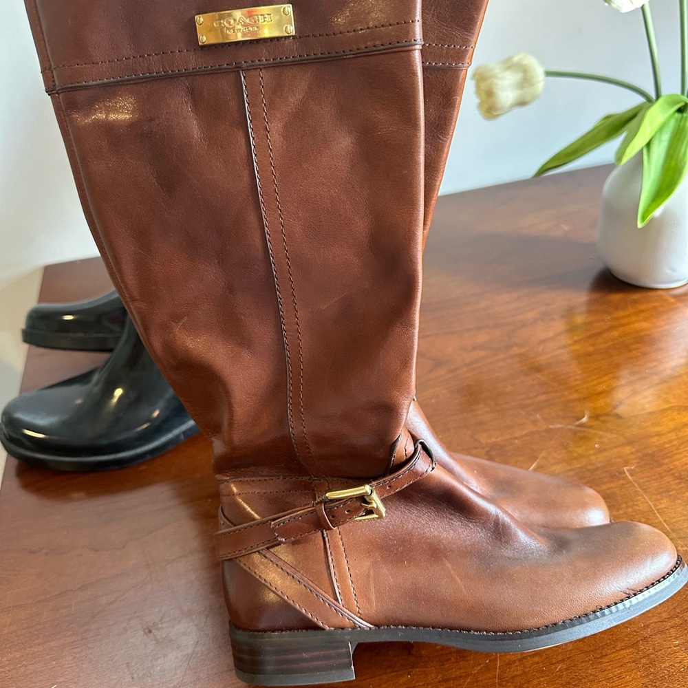 coach boots, never worn